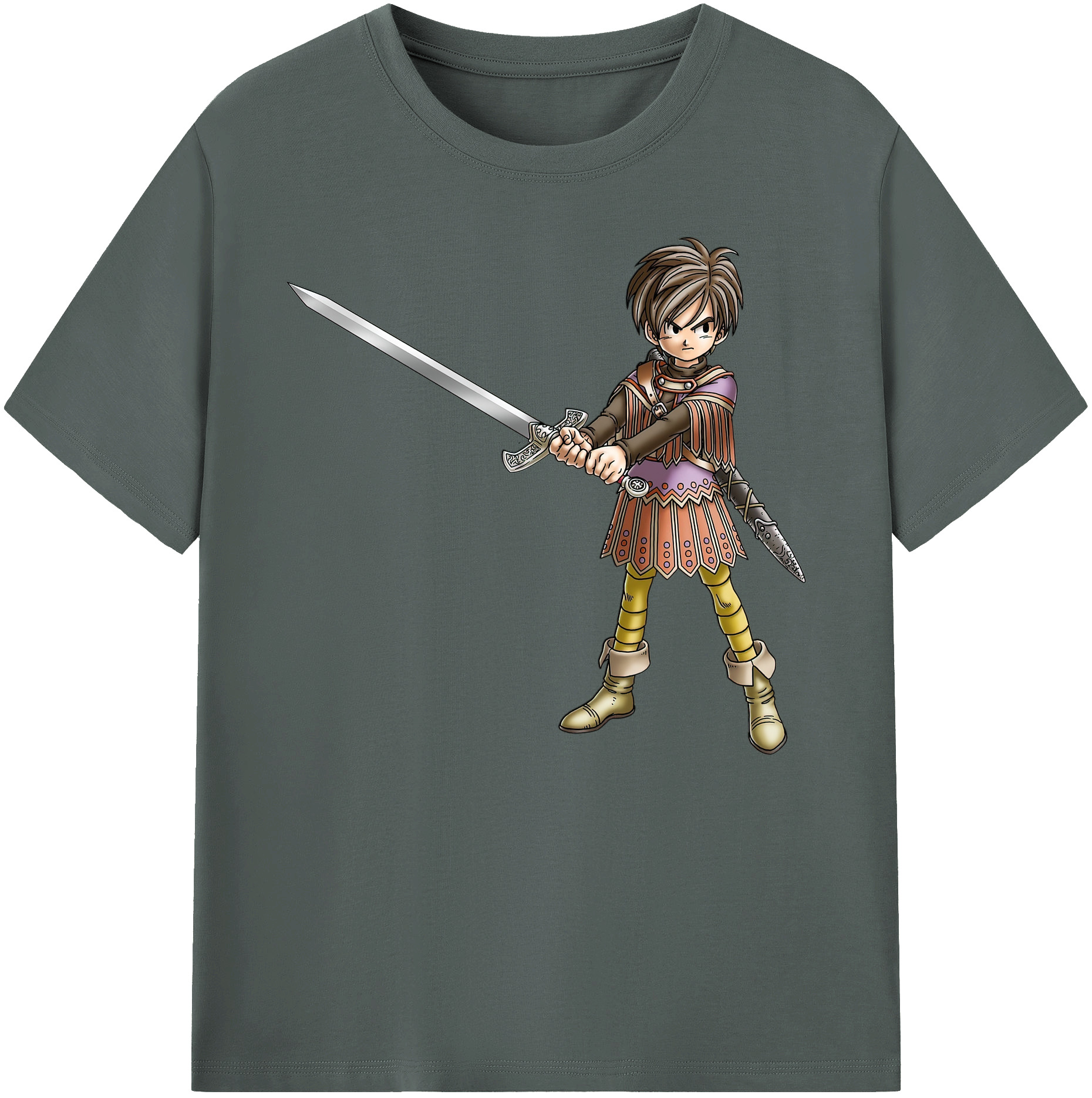 （画像用） ドラゴンクエスト Doragon Kuesuto Dragon Quest 綿100％ メンズ半袖Tシャツ｜肌触りやわらか＆通気性